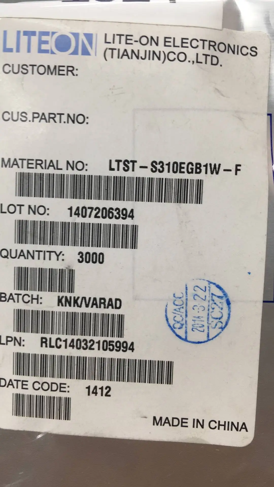 LTST-S310EGB1W-F весь диск 3k = 500 оригинал | Электроника
