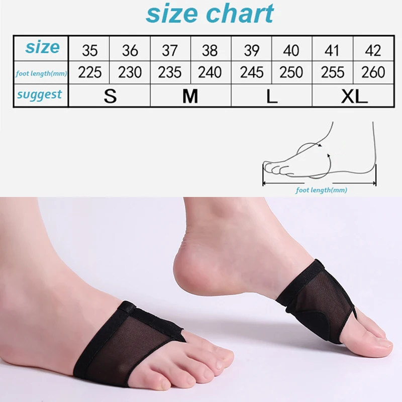 Dance Paws Size Chart