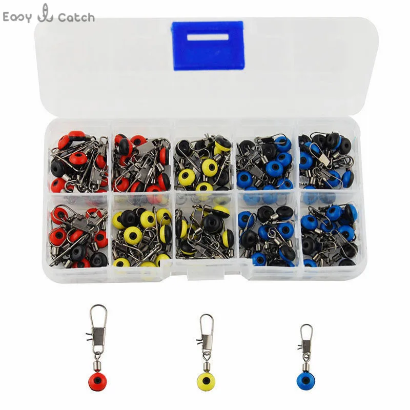 20 Stücke raum bohnen angeln schwimmer stecker rollen angeln swivel ZP