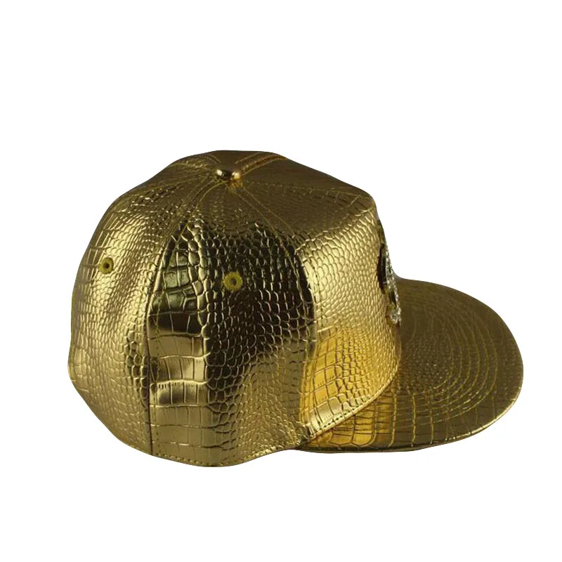 فو جلدية البيسبول قبعات الذهب الدولار $ شعار مع بلينغ الهيب هوب Gorras Snapback قبعة قابل للتعديل الأزياء بارد Casquette ل للجنسين