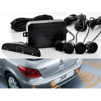 

10pcs Vehicle Reverse Backup Radar System with 4 Parking Sensors Distance Detection + LED Distance Display + Sound Warning(Gery)