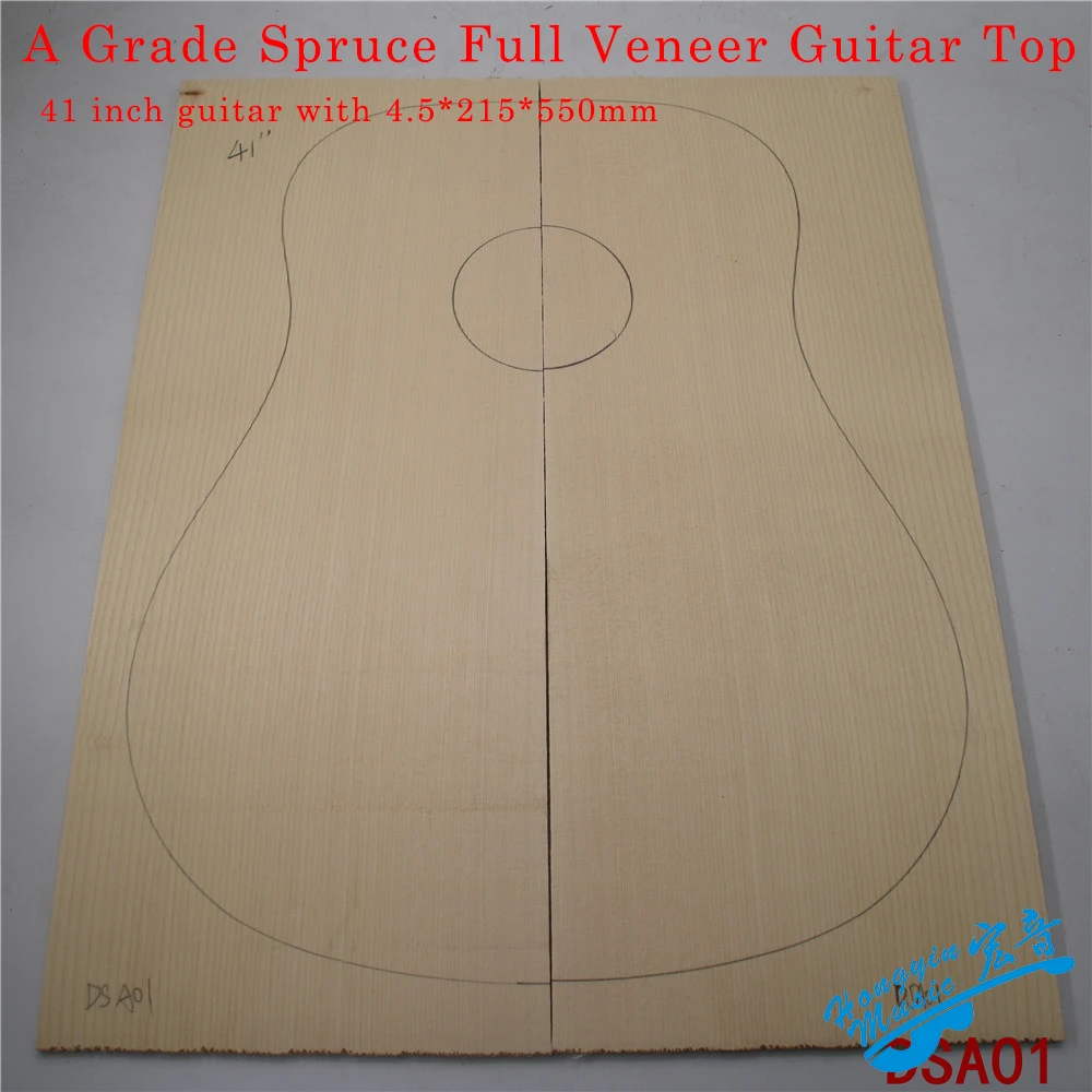 

A Grade Alps Spruce Full Veneer Guitar Top 41 Inch DIY Wood Guitar Panel Handmade Guitars Making Material 4.5*215*550mm