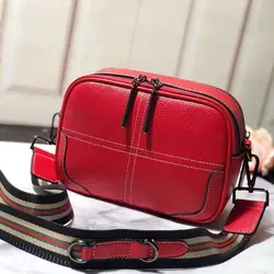 2019 новый сезон коровьей моды ремни crossbody сумка для женщин Мода двойной молнии карманы винтаж женщина клапаном