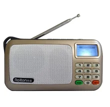 Rolton T303 Mini FM Radio Speakers Portable Column TF Card MP3 Player With English Screen LED