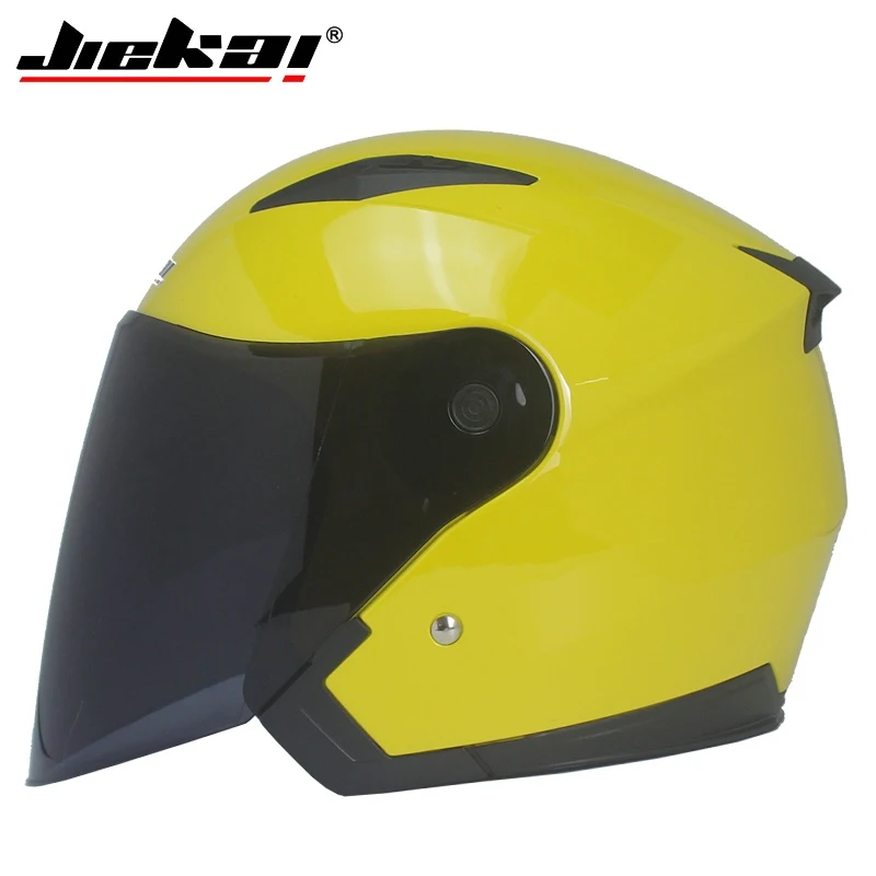 Настоящий мотоцикл Jiekai шлем унисекс скутер заездов Шлемы Casco Capacete с двойным объективом козырек мотоциклетный шлем - Цвет: b11