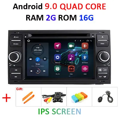 DSP ips 2 din Android 9,0 4G 64G Автомобильный gps для Ford Mondeo S-max Focus C-MAX Galaxy Fiesta transit Fusion подключение kuga dvd-плеер - Цвет: 9.0 2G 16G IPS-B