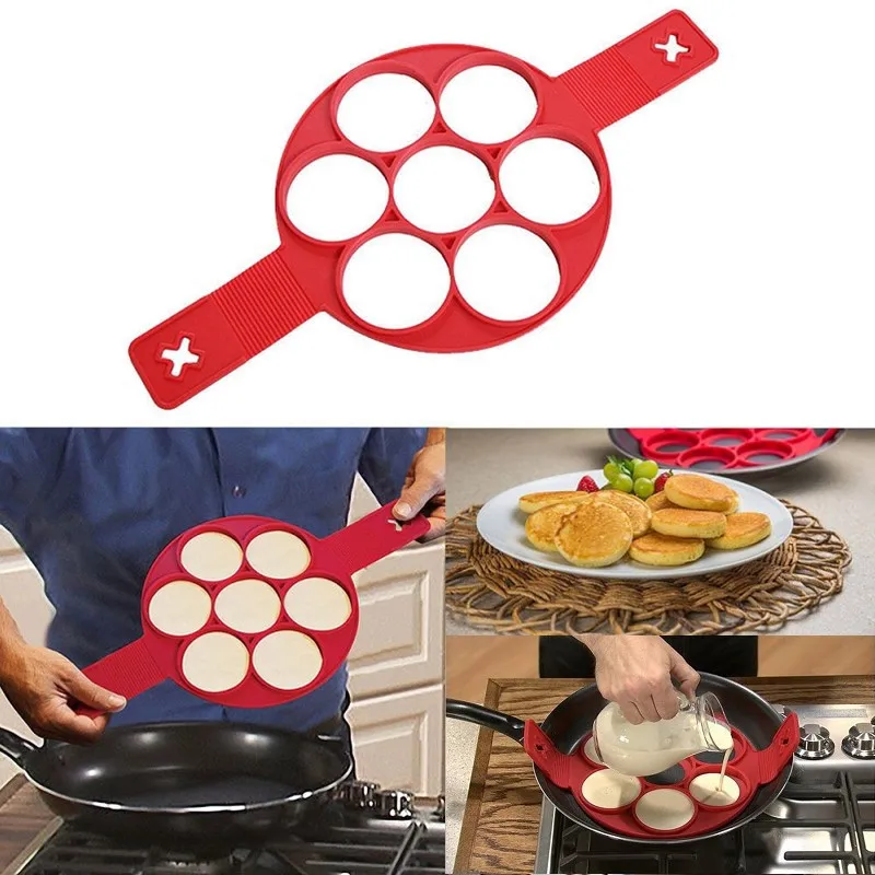 2017 Flippin Fantastic Non Stick Pancake Maker Egg Ring Maker Kitchen