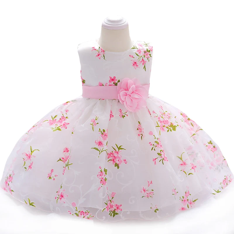 

Kids Girls Wedding Dress 2019 Summer Floral Baby Girl Christening Princess Dress For Baby Birthday Party Dress Vestido infantil