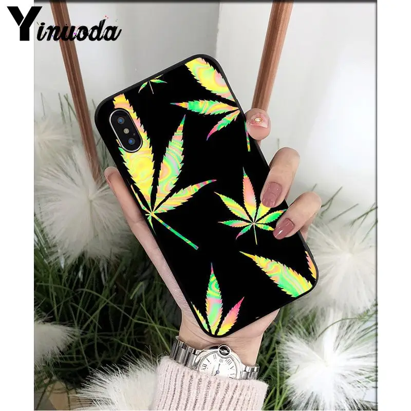 Yinuoda Art High Weed Pictures черный ТПУ чехол для телефона чехол для iPhone X XS MAX 6 6S 7 7plus 8 8Plus 5 5S XR