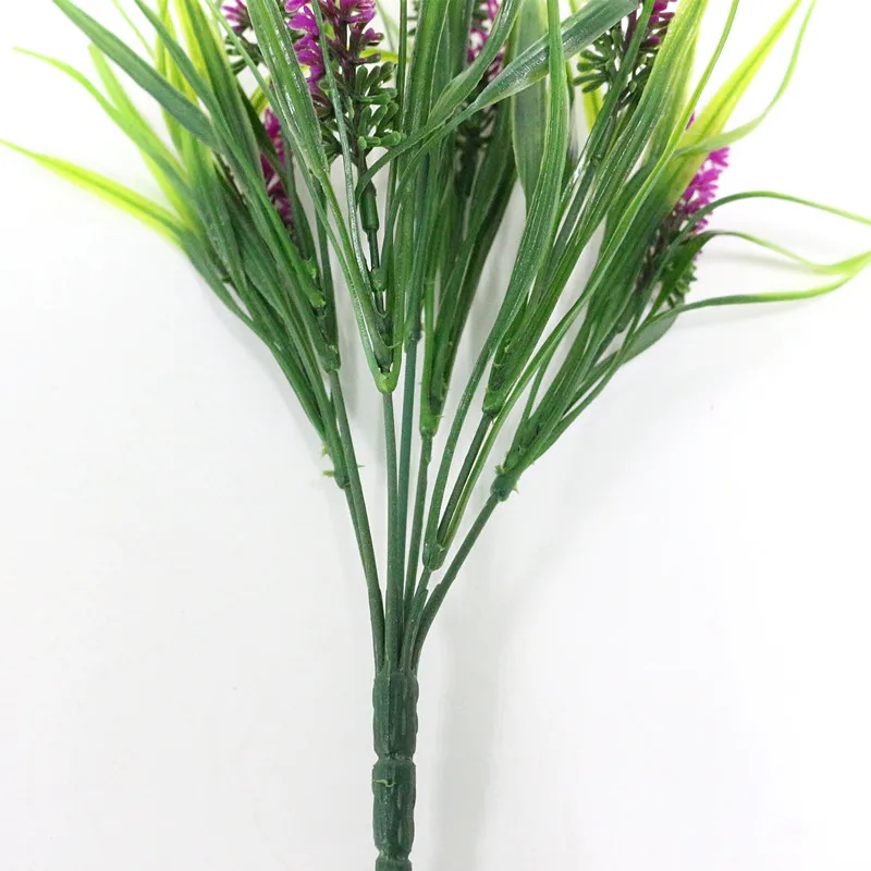 Flone 7 Branch Romantic Provence Lavender Plastic Flower Artificial Flowers Grain Wedding Home Home Decorative Simulation Flower (32)
