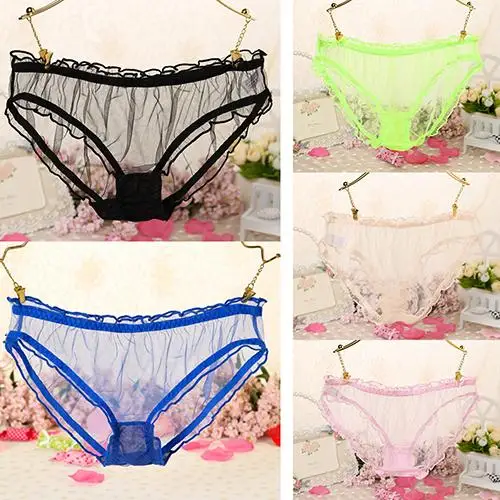

Women's Sexy See-Through Panties Briefs Lace Patchwork Underpants Underwear