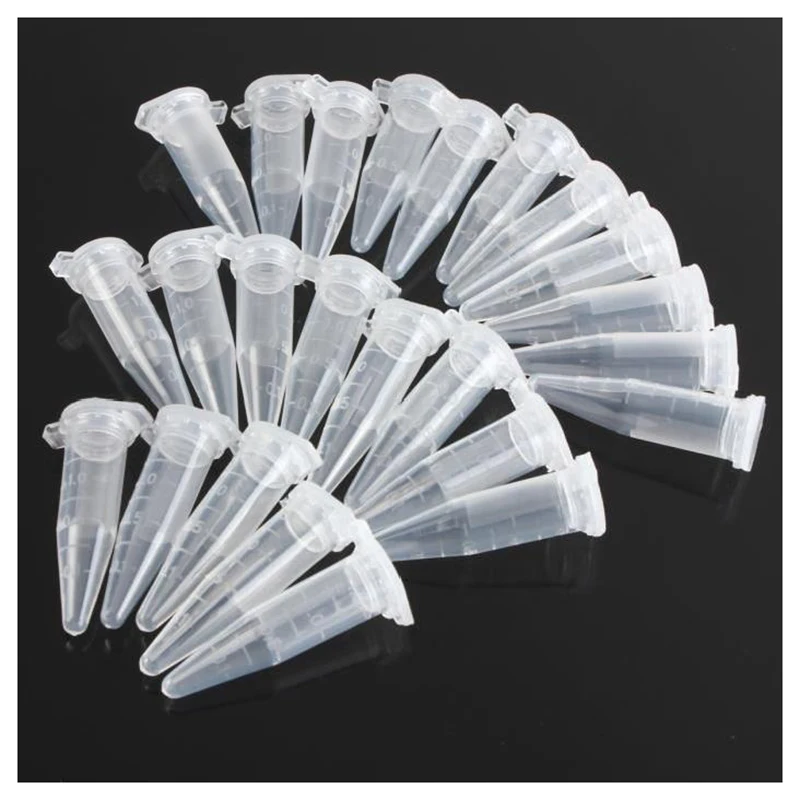 

25 Pcs 1.5ml Plastic Tubes Plastic Centrifuge Tube of Laboratory Transparent Centrifuge tube with scale