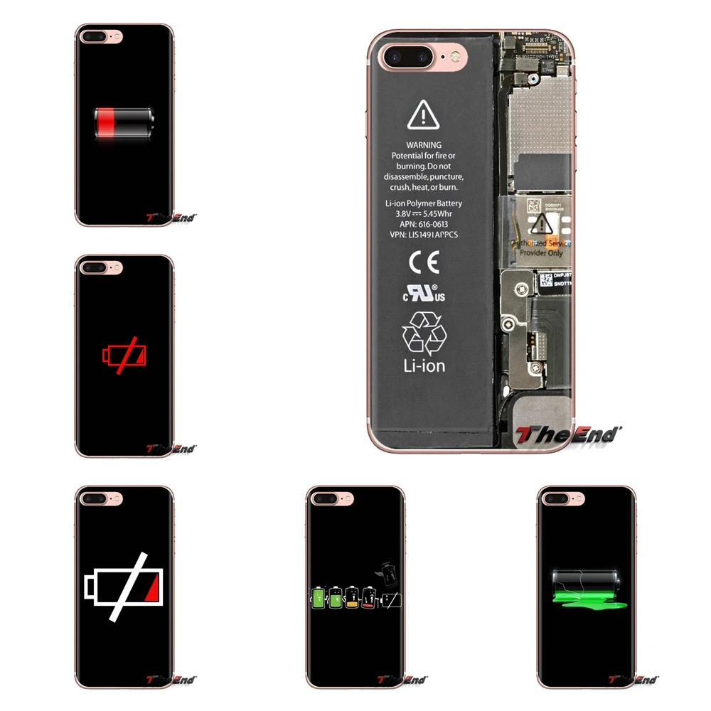 Battery Life Cycle Funny Soft Transparent Shell Covers For iPod Touch Apple iPhone 4 4S 5 5S SE 5C 6 6S 7 8 X XR XS Plus MAX |
