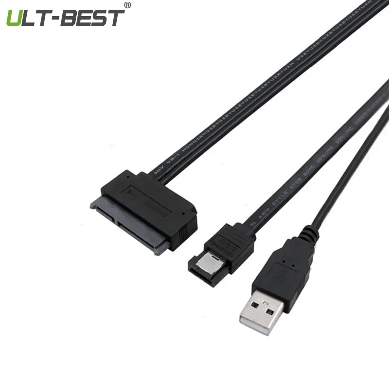 Ult лучший eSATA USB кабель жесткого диска диск SATA 22pin для данных с питанием от адаптер 2