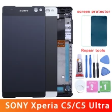 " ЖК-экран для SONY Xperia C5 Ultra Dual E5506 E5533 E5563 E5553 ЖК-дисплей с кодирующий преобразователь сенсорного экрана в сборе