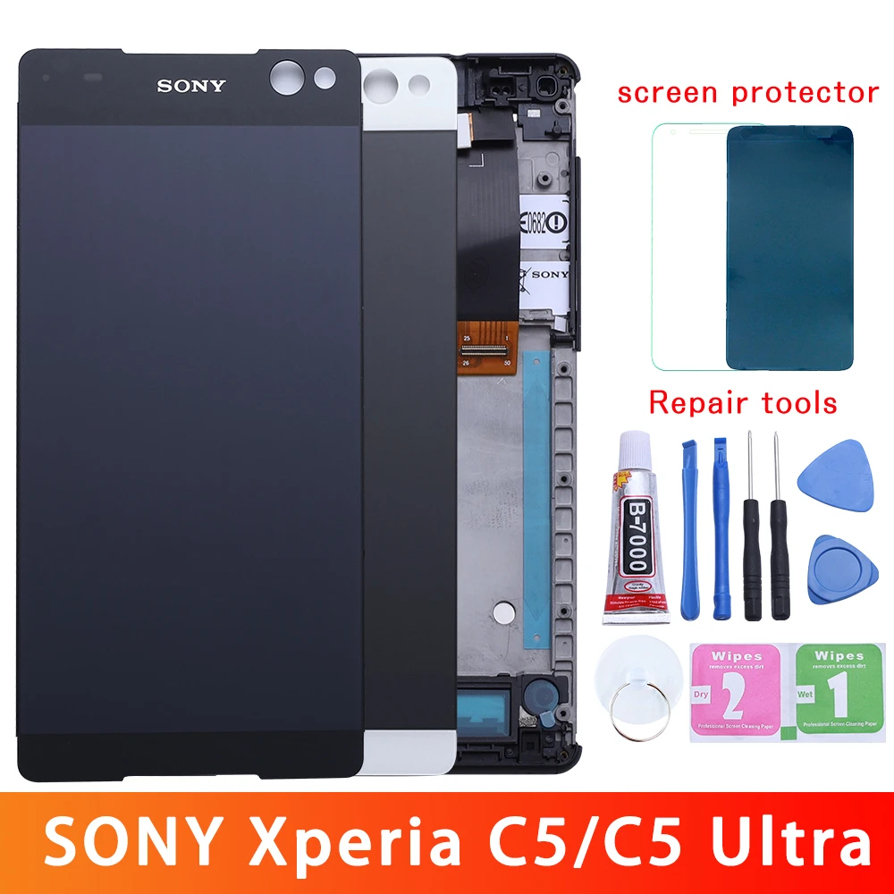 

6" LCD Screen for SONY Xperia C5 Ultra Dual E5506 E5533 E5563 E5553 LCD Display with Touch Screen Digitizer Assembly