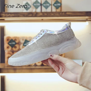 

New Arrival Golden Glitter Women's Running Shoes Women Sport Outdoor Sneakers Comfortable Breathable Women Walking Jogging Shoes