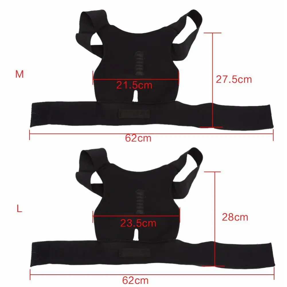 Регулируемая Задняя Скоба Корректор осанки поддержка Магнитная Задняя плечевая Скоба пояс для мужчин женщин