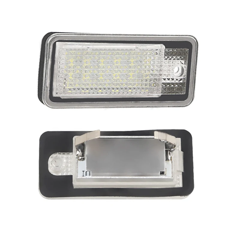 

2pcs For Audi License Plate Light 12V Canbus White LED Number License Plate Lights for Audi A4 A6 A3 S3 S4 B6 B7 S6 A8 S8 Rs4 Q7