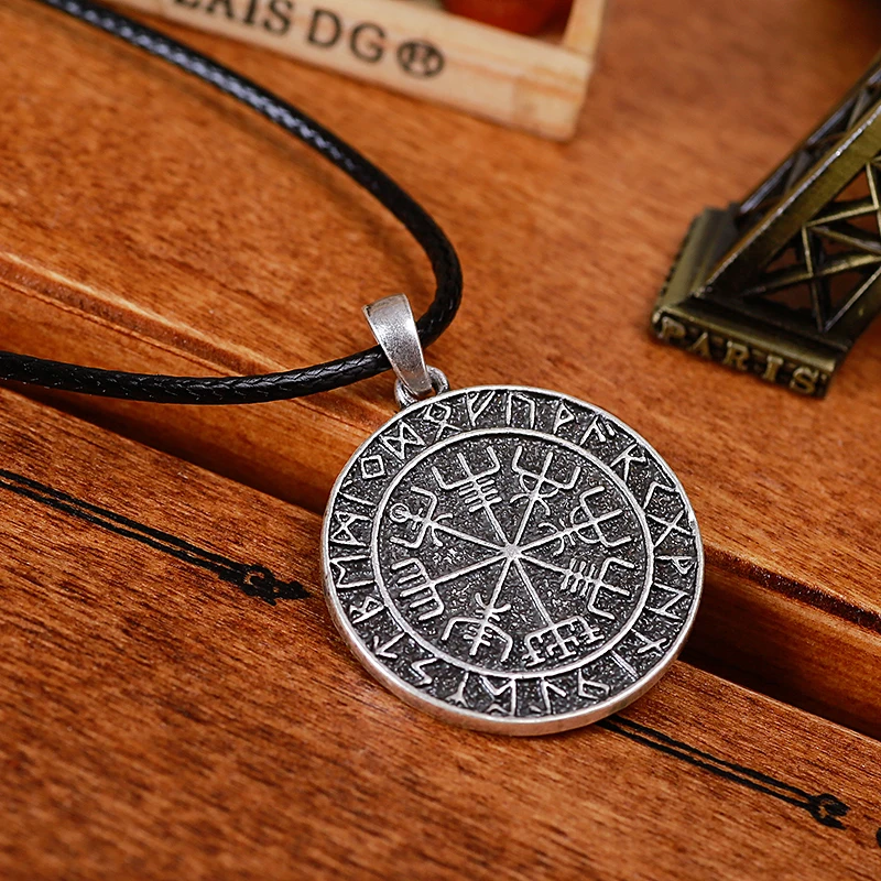 Slavic Amulets Vegvisir Compass Pendant Vintage Necklace Pendants