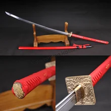 Handmade Vintage Folded Steel Samurai Sword Katana Cut Horse Broadsword Sharp Edge