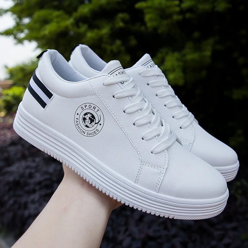 

Mhysa 2019 new spring and summer men's casual shoes breathable wear shoes comfortable white round head strap flat shoes Z345