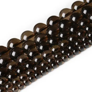 

4-18mm Natural Round Brown Smoky Quartzs Beads For Jewelry Making beads Bracelets For Women 15'' Needlework DIY Beads Trinket