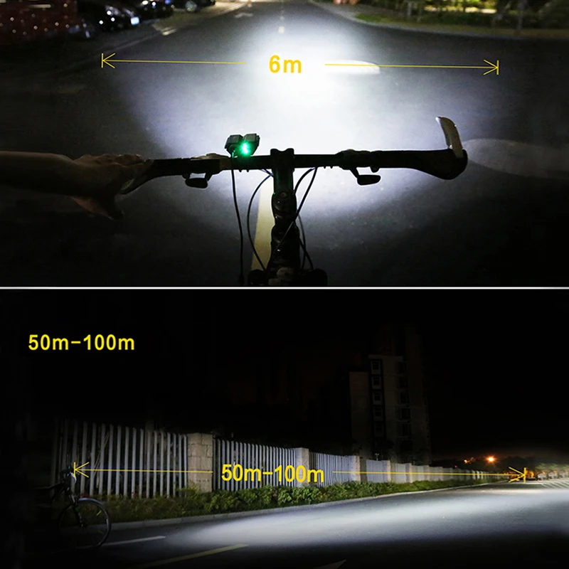 Sale Bike light 1000 Lm 2 LED lamp beads Mini X2 bicycle light Headlight+6400 mAh Battery bike Accessories ES UK RU AU Stock 9