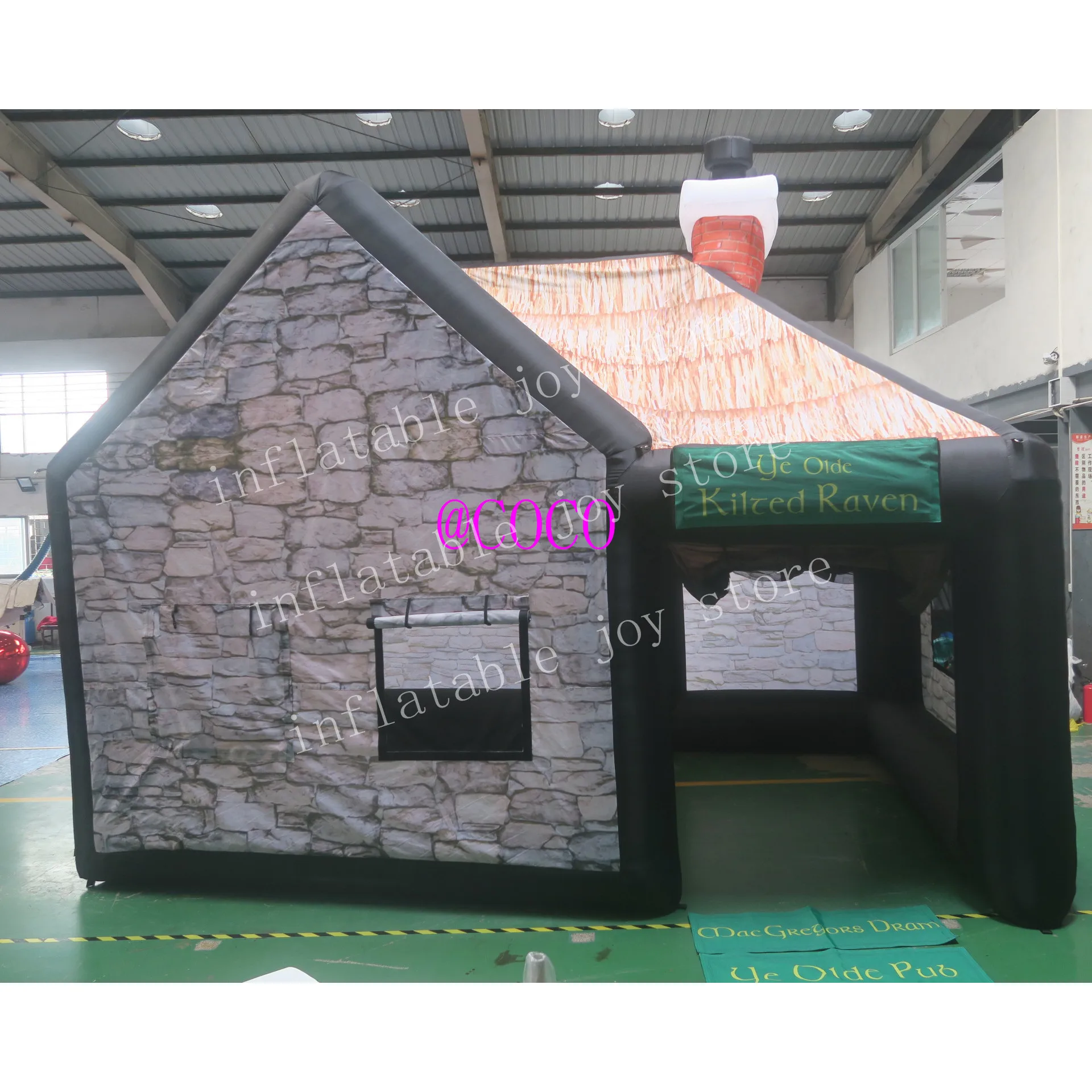 

free air ship to door,6x4x5m Customized Event Outdoor Party Inflatable Tent Inflatable Bar Pub, outdoor inflatable Irish pub