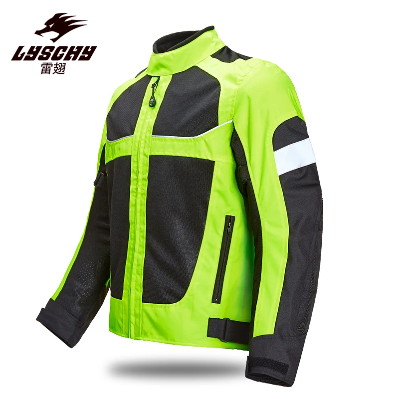LYSCHY черная мотоциклетная куртка мотокросса светоотражающее защитное пальто спортивная мотоциклетная Защитная Экипировка Одежда для верховой езды MTB
