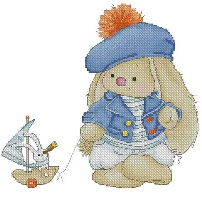 

Needlework 14CT 16CT Cross Stitch, DIY Count Cross Stitch, Embroidery Set, Cute rabbit 42