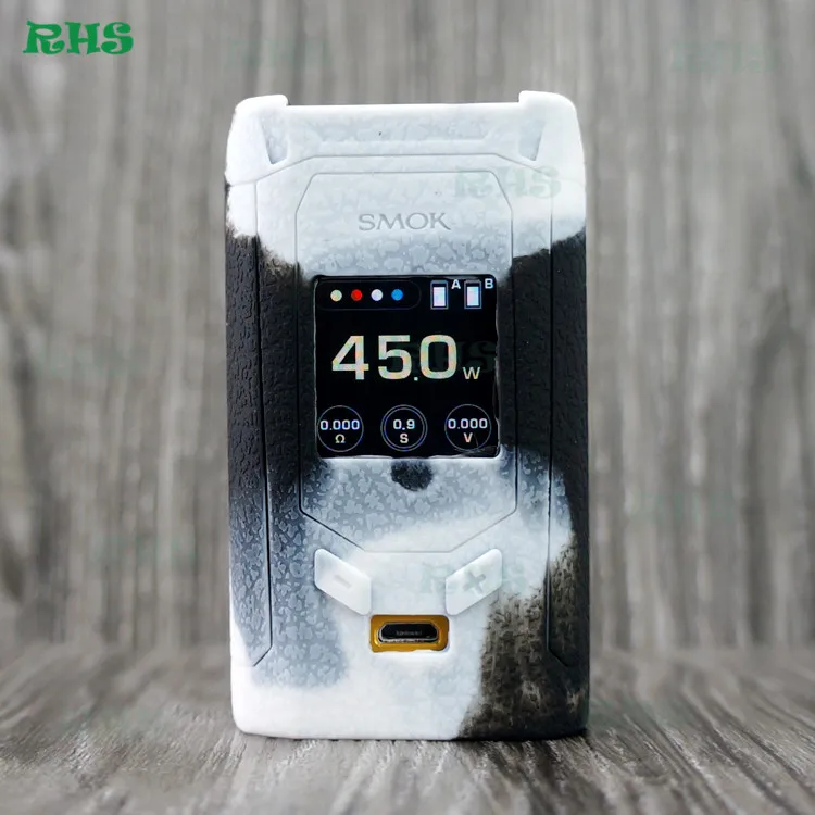 RHS поступление силиконовый защитный чехол рукав для Smok R-Kiss 200 W красочный выбор комплект - Цвет: black white