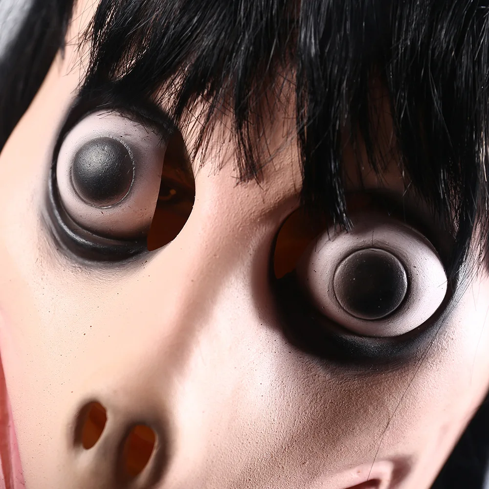 Игра Момо косплей маска на Хэллоуин Садако террор дом с привидениями Латекс Опора бар смерти вечерние для взрослых высокое качество унисекс Необычные маски