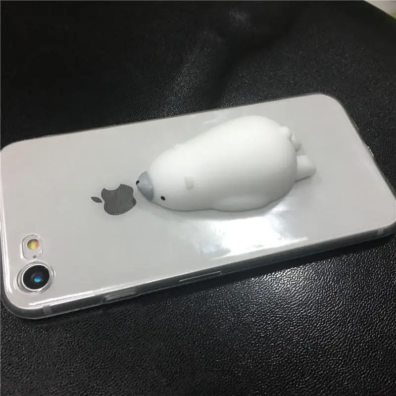 Squishy милый кошачий коготь ТПУ мягкий чехол для iPhone 5 5S SE и 6 7 8 X милые девушки подарок животные Kitty Печать морской лев чехол на 7 8 плюс - Цвет: H