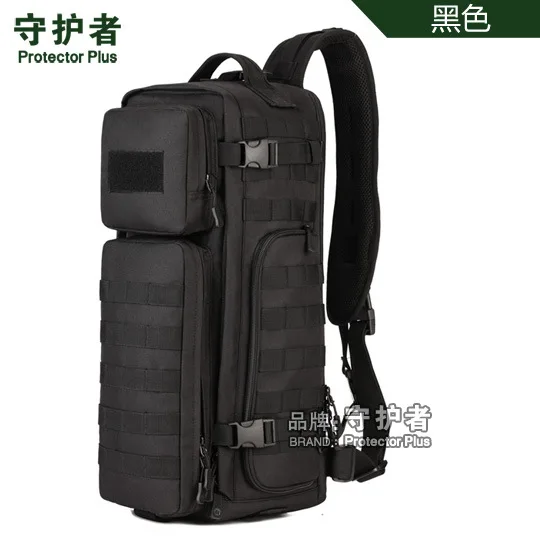 Военный Вентилятор Airborne на одно плечо рюкзак многофункциональная большая сумка на плечо альпинистская сумка штурмовая сумка A2673 - Цвет: black