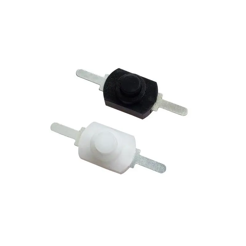 100pcs 1208YD White/Black DC 30V 1A On Off Mini Push Button Switch 1208-YD Self-locking control Flashlight Switchs |