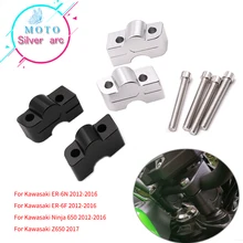 Мотоцикл 28 мм ручка бар зажим поднял продлить руль Гора Райзер для Kawasaki ER-6N ER 6N ER-6F ниндзя 650 12-16 Z650