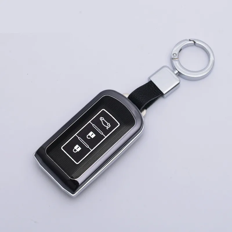Пластик Световой ключа автомобиля чехлы для Mitsubishi Outlander, Lancer 10 Pajero Sport ASX RVR L200 Smart key - Название цвета: black