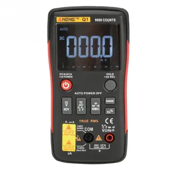 

ANENG Q1 True-RMS Digital Multimeter Button 9999 Counts With Analog Bar Graph Ammeter Voltmeter Ohm Meter Voltage Meter