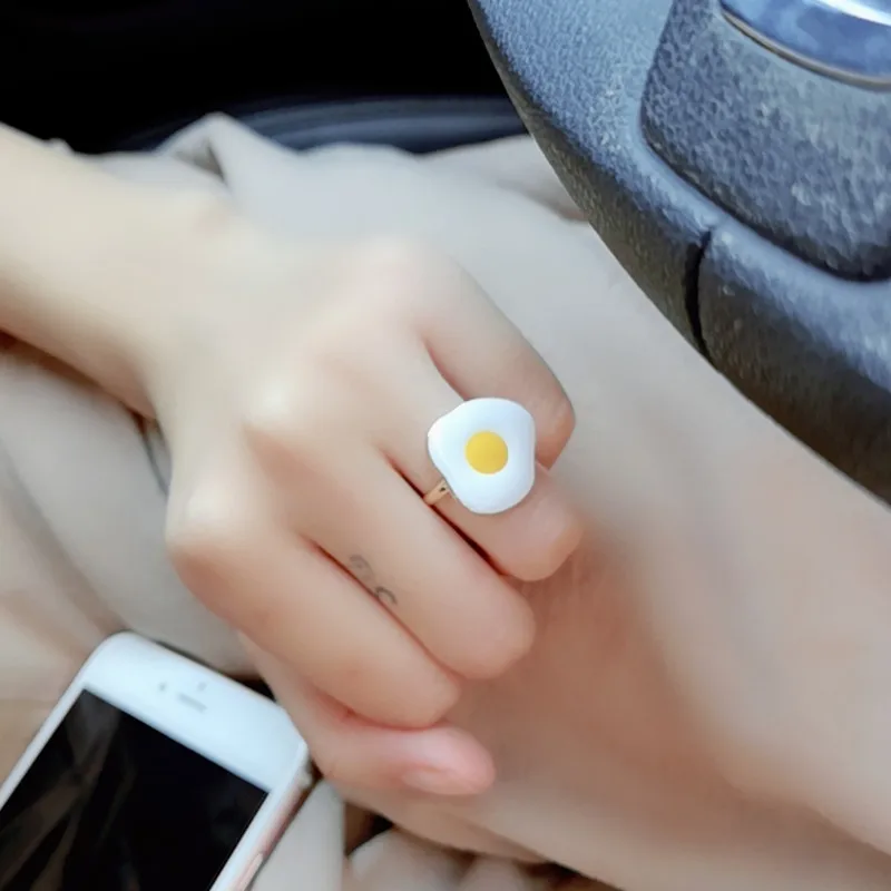 

Timlee R062 Free shipping New Cute Simple Delicate Poached Egg Alloy Finger Rings,Fashion Accessories Wholesale