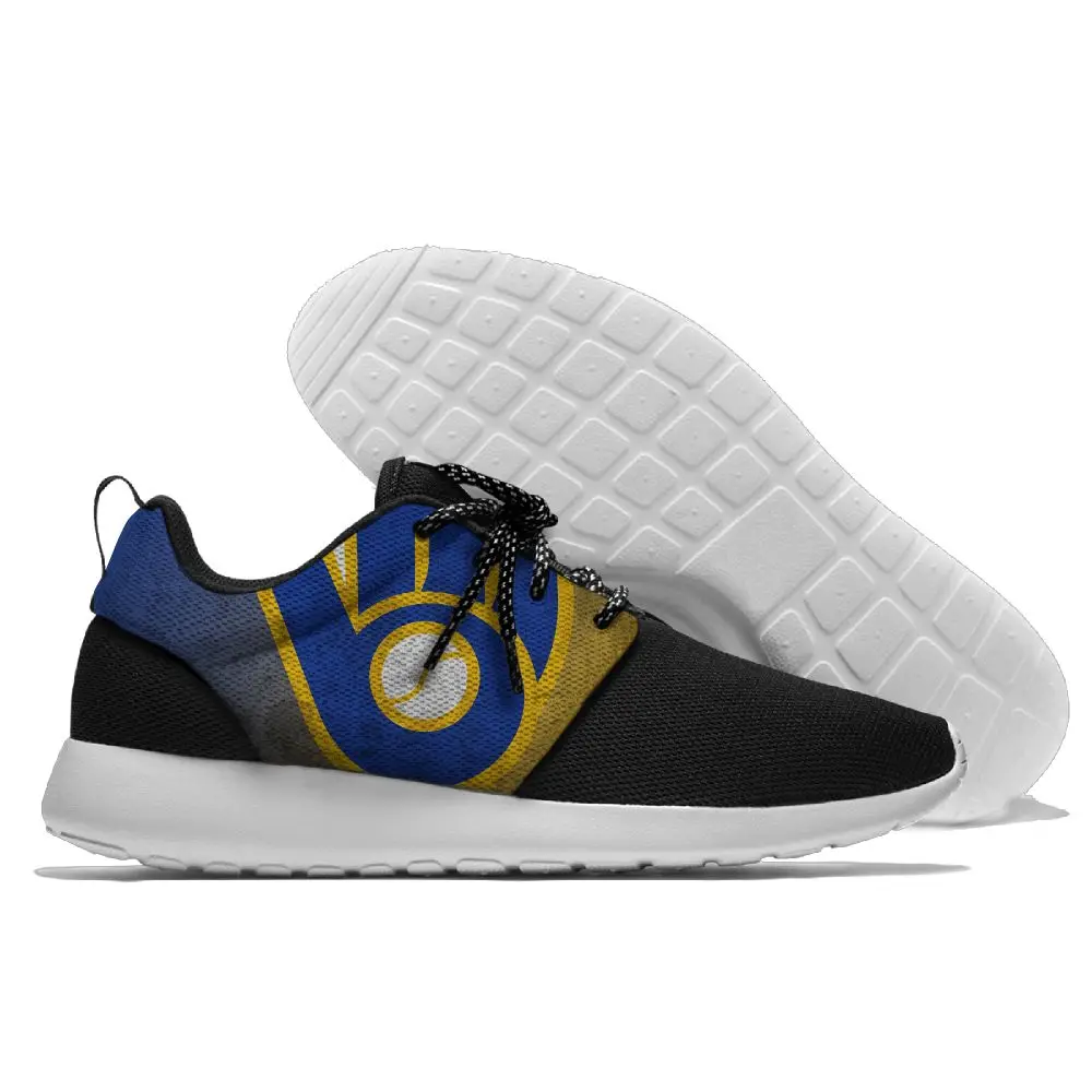 

Mens Running Shoes Women Fashion Sneakers Milwaukee Brewers Shoes for Girls Breathable Lace-Up Unisex Shoes