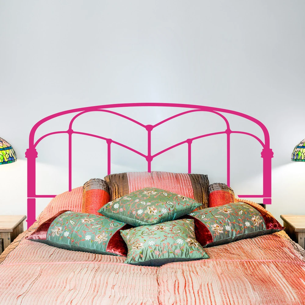 Large Headboard Wall Decal Sofa Bedroom Huge Headboard Bed Head Heart Flower Wall Sticker Living Room Kids Room Vinyl Decor (5)