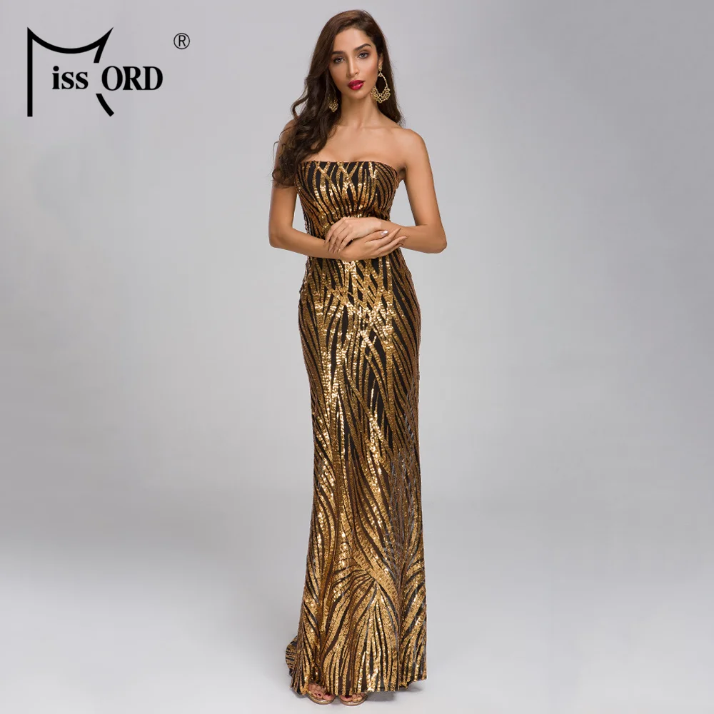 Missord 2019 женское летнее платье с вырезом лодочкой и открытой спиной пайетками