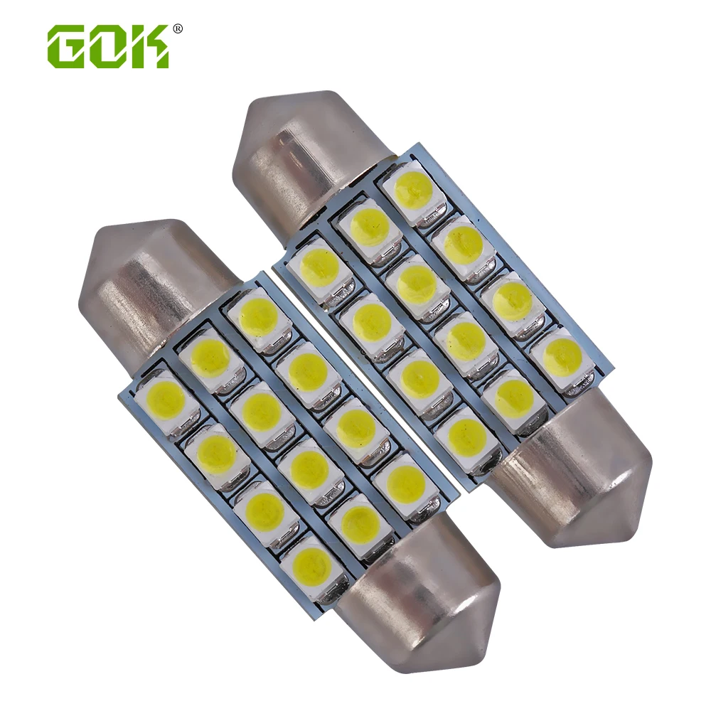 500 X LED Car Bulb festoon 12smd 1210 3528 led c5w 31mm 36 mm 39mm 41mm LED Dome Map car Festoon