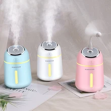 Aromatherapy Usb Mini Humidifier For Home 330ml Three In One Nebulizer Oil Fan Lamp Portable Air Humidifier Small Appliances