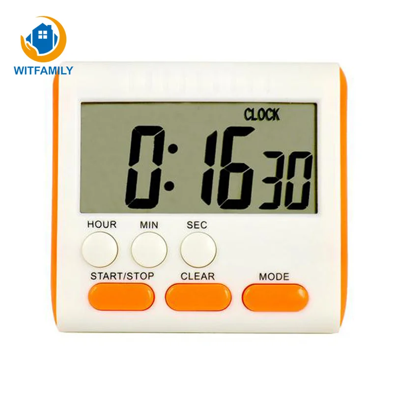 

Stopwatch Fridge Sticker Large LCD Screen Digital Timer Kitchen Cooking Timer Refrigerator Alarm Clock Magnet Electronic Clock