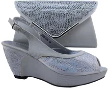 Italienische Schuhe Mit Passender Tasche Qualität Italien Schuh Und tasche Eingestellt Für Hochzeit Freies Verschiffen Damen Schuhe Spiel Tasche 1308-L53