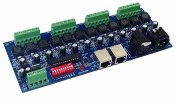 

12 CH easy dmx constant current decoder,DC5-36V input;350*3channel output;L198*W80*H25mm