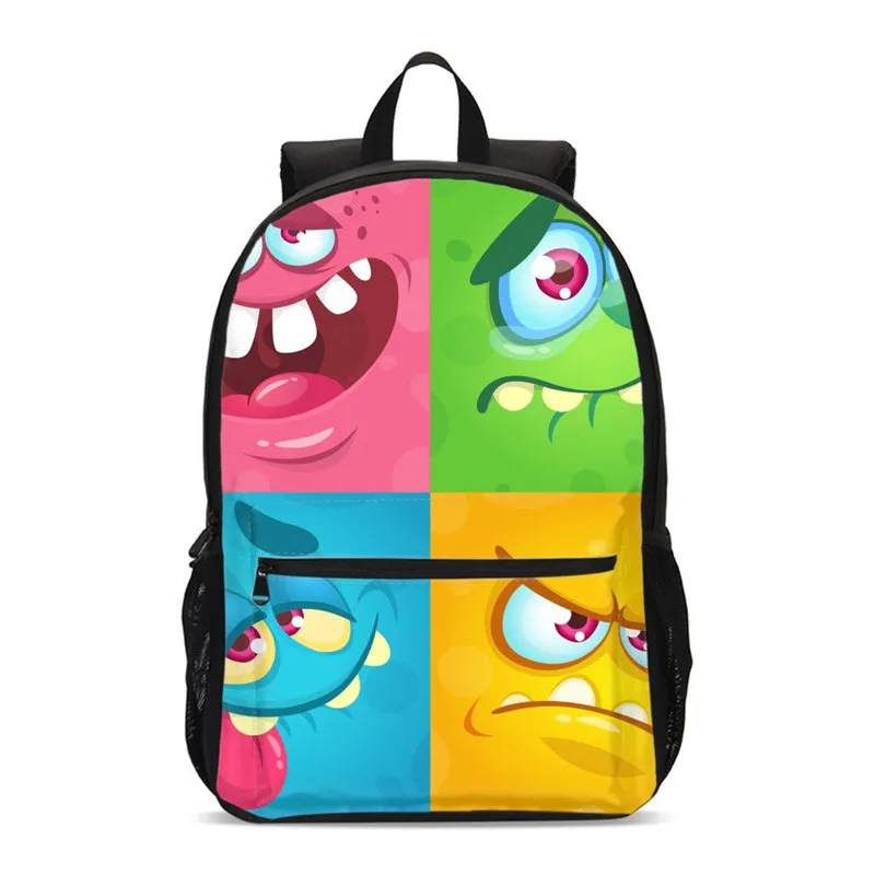 VEEVANV рюкзаки для мальчиков и девочек красивые Смешные Мультяшные смайлы 3D печати рюкзак школьный для ноутбука рюкзак сумка для книг типа