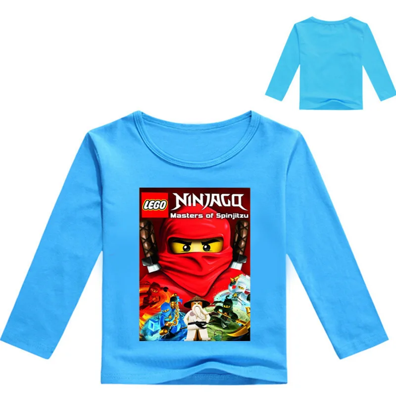 

2018 long Sleeve Children's Clothing Kids Boys t shirt Cartoon Ninjago Printed ninja Baby Girls Pullover Top Shirts tops tees